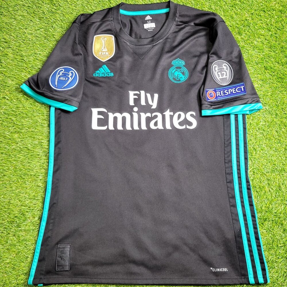 Cristiano Ronaldo Real Madrid 2017 2018 UEFA Away Soccer Jersey Shirt M - Picture 2 of 9